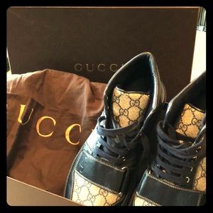 Authentic Gucci Mens High-top Sneakers